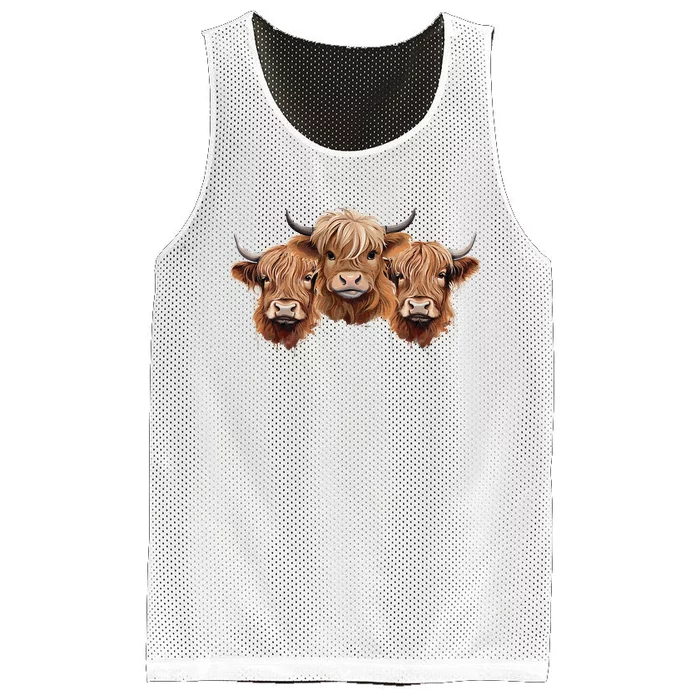 Scottish Hairy Highland Cows Apparel Coos Family Fun Mesh Reversible Basketball Jersey Tank