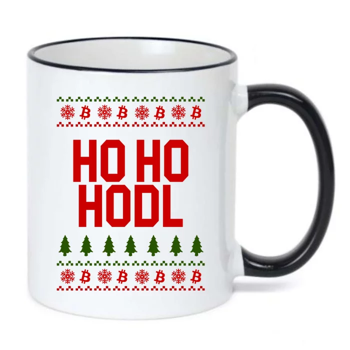 Santa Ho Ho Hodl Funny Crypto Ugly Christmas Black Color Changing Mug