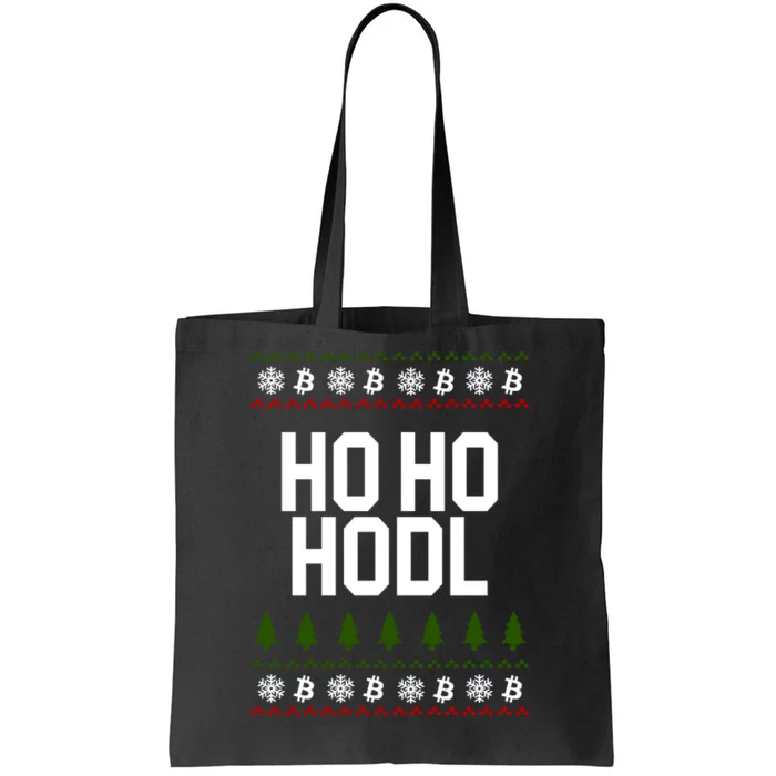 Santa Ho Ho Hodl Funny Crypto Ugly Christmas Tote Bag