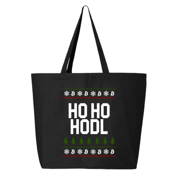 Santa Ho Ho Hodl Funny Crypto Ugly Christmas 25L Jumbo Tote