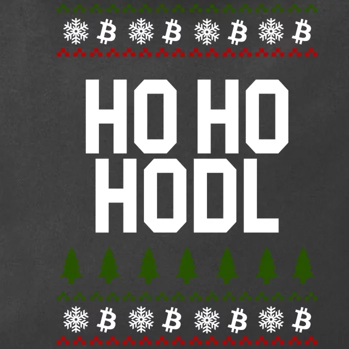 Santa Ho Ho Hodl Funny Crypto Ugly Christmas Zip Tote Bag