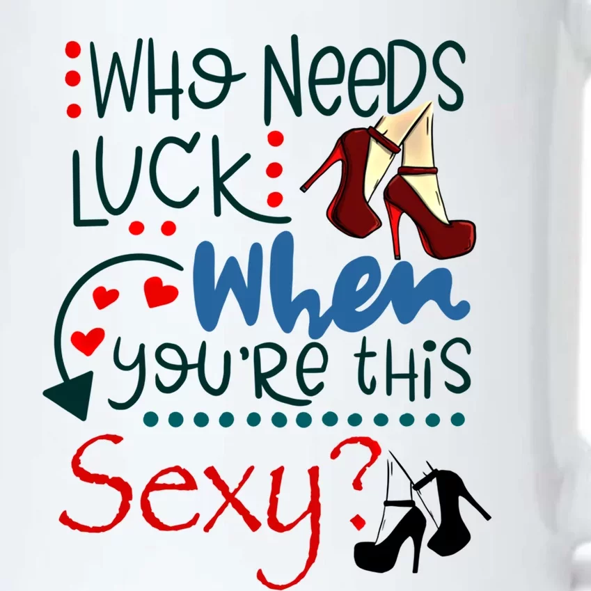 Sexy High Heal Lucky Cute Funny Luck Love Gift Black Color Changing Mug