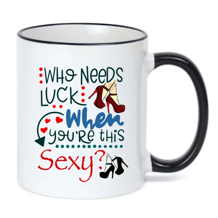 Sexy High Heal Lucky Cute Funny Luck Love Gift Black Color Changing Mug