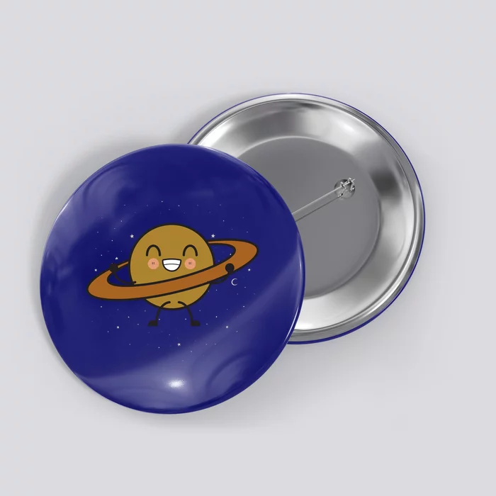 Saturn Hula Hoop Space Cute Button