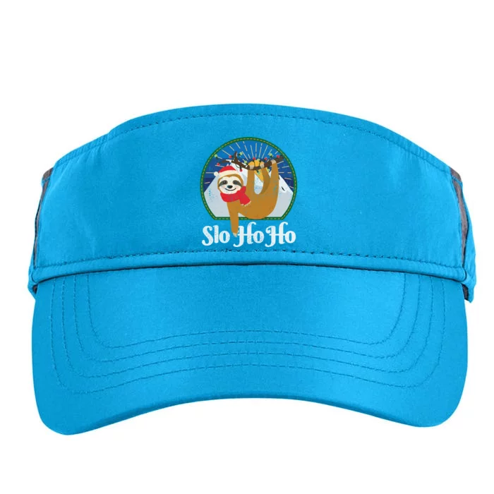 Slo Ho Ho Merry Christmas Sloth Christmas Team Cool Gift Adult Drive Performance Visor