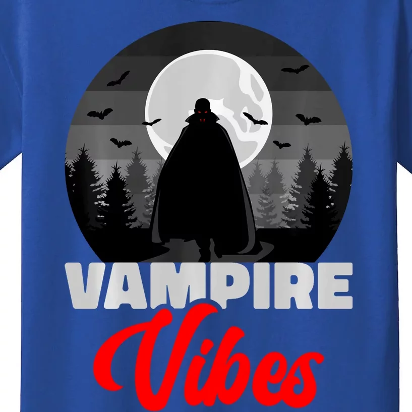 Spooky Happy Halloween Horror Creepy Halloween Costume Vampire Vibes Kids T-Shirt