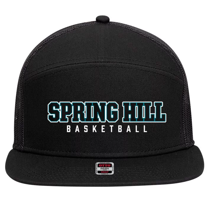 Spring Hill High School Basketball 7 Panel Mesh Trucker Snapback Hat