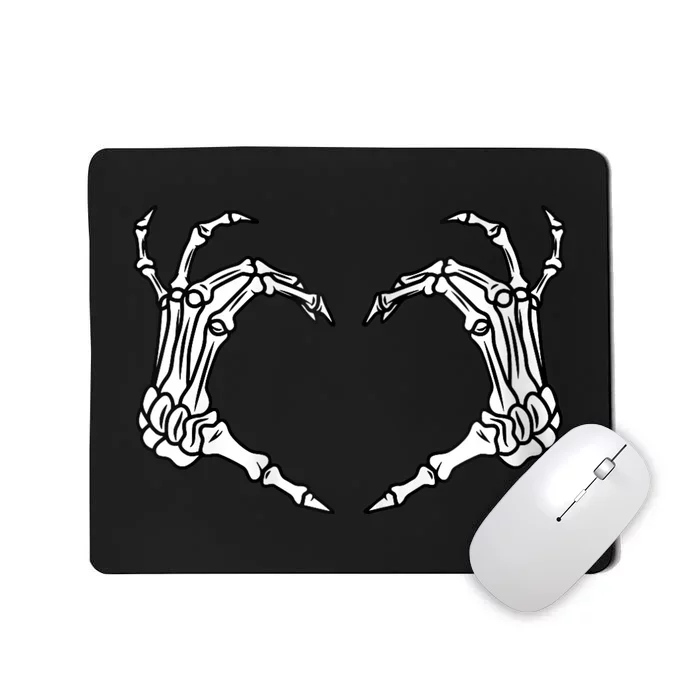 Skeleton Heart Hands Lazy DIY Halloween Costume Cool Bones Mousepad