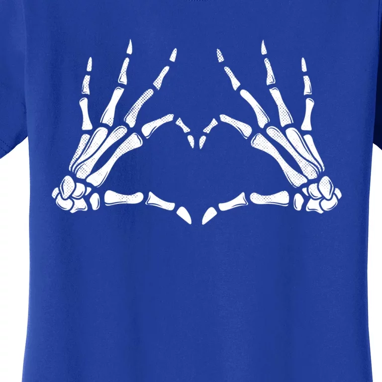 Spooky Halloween Holiday Trick Or Treat Skeleton Hand Heart Gift Women's T-Shirt