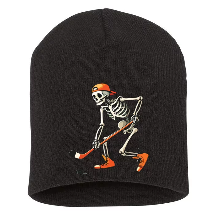 Skeleton Hockey Halloween Costume Sport Short Acrylic Beanie