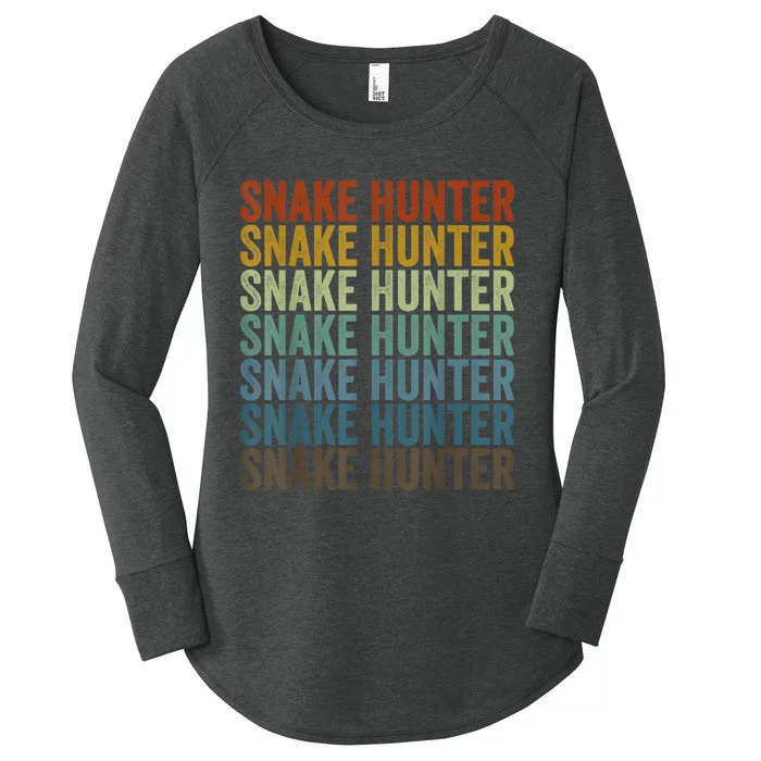 Snake Hunter Hunting Reptile Women's Perfect Tri Tunic Long Sleeve Shirt