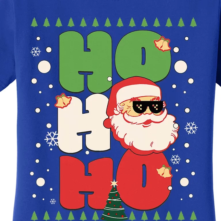 Santa HO HO HO Christmas Funny Santa Women's T-Shirt