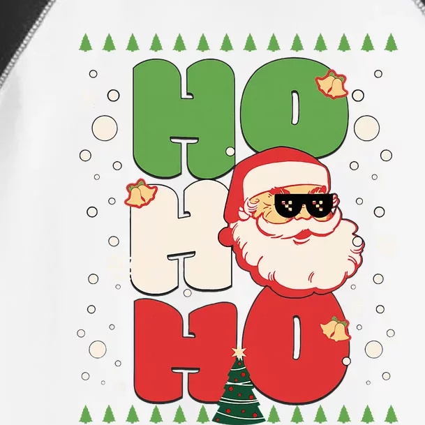 Santa HO HO HO Christmas Funny Santa Toddler Fine Jersey T-Shirt