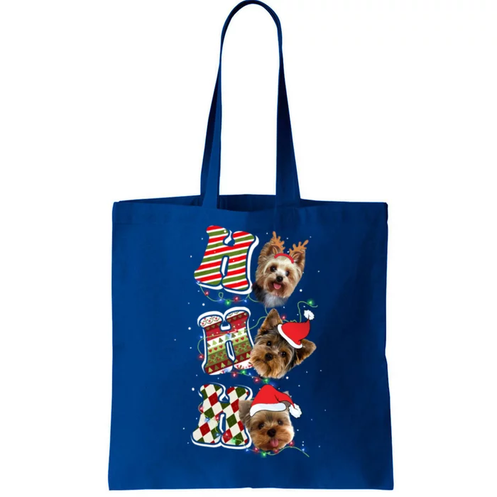 Santa Ho Ho Ho Yorkie Dog Funny Christmas Yorkie Lover Gift Tote Bag