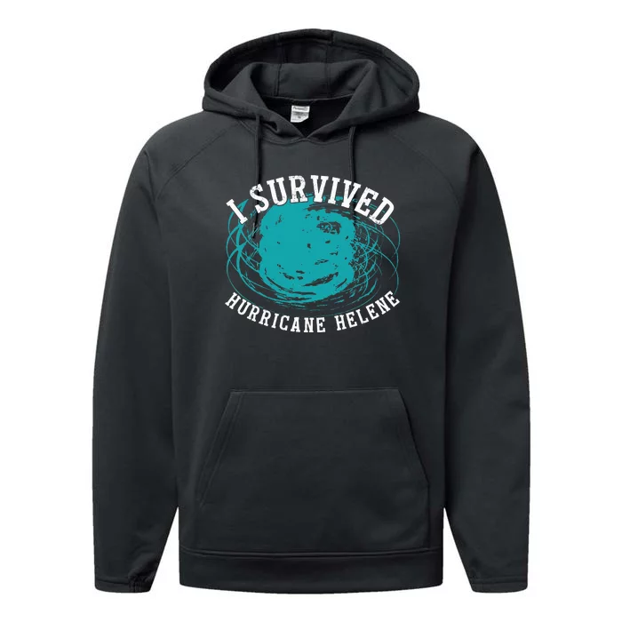 Survived Hurricane Helene 2024 Florida Performance Fleece Hoodie