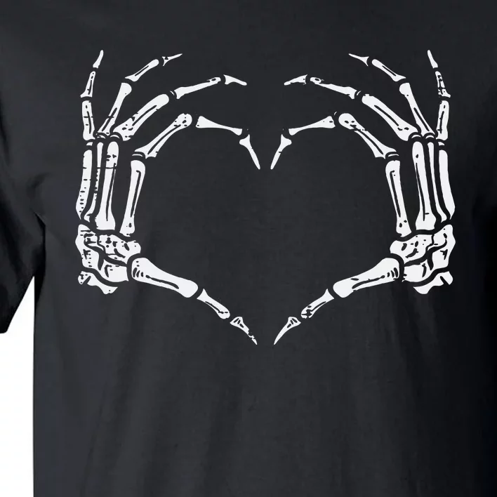 Skeleton Hands Heart Sign Retro Halloween Tall T-Shirt