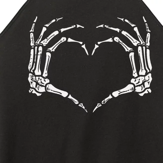 Skeleton Hands Heart Sign Retro Halloween Women’s Perfect Tri Rocker Tank