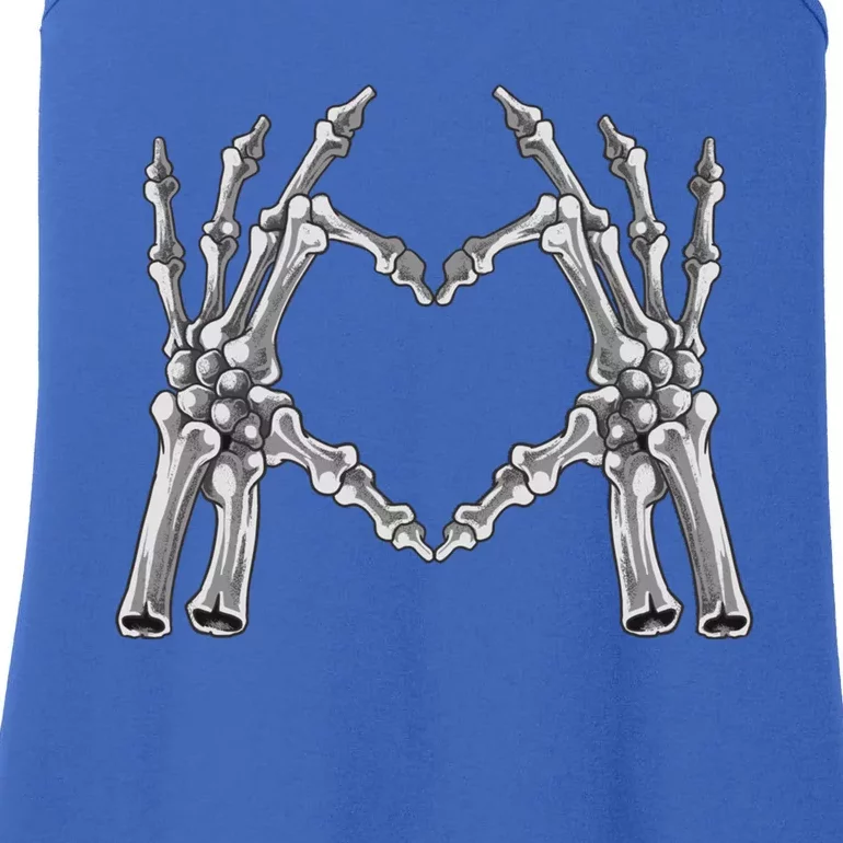 Skeleton Hand Heart Sign Bones Halloween Costume Gift Ladies Essential Tank