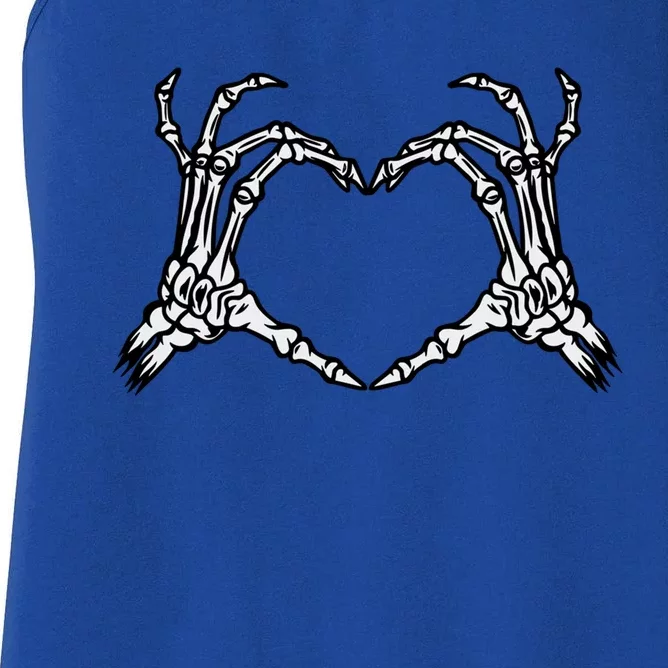 Skeleton Hand Heart Spooky Halloween Costume Trick Or Treat Cool Gift Women's Racerback Tank