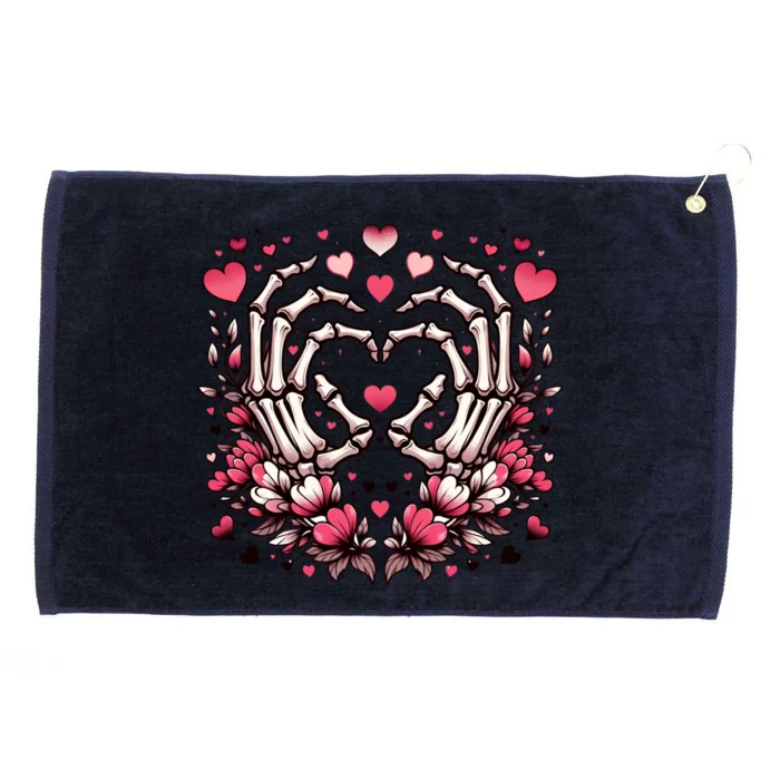 Skeleton Hand Heart: Gothic Love For ValentineS Day Gift Grommeted Golf Towel