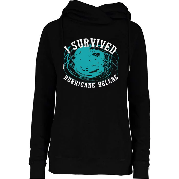 Survived Hurricane Helene 2024 Florida Meme Womens Funnel Neck Pullover Hood