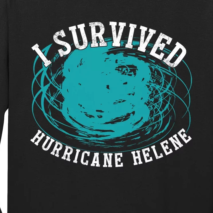 Survived Hurricane Helene 2024 Florida Meme Tall Long Sleeve T-Shirt