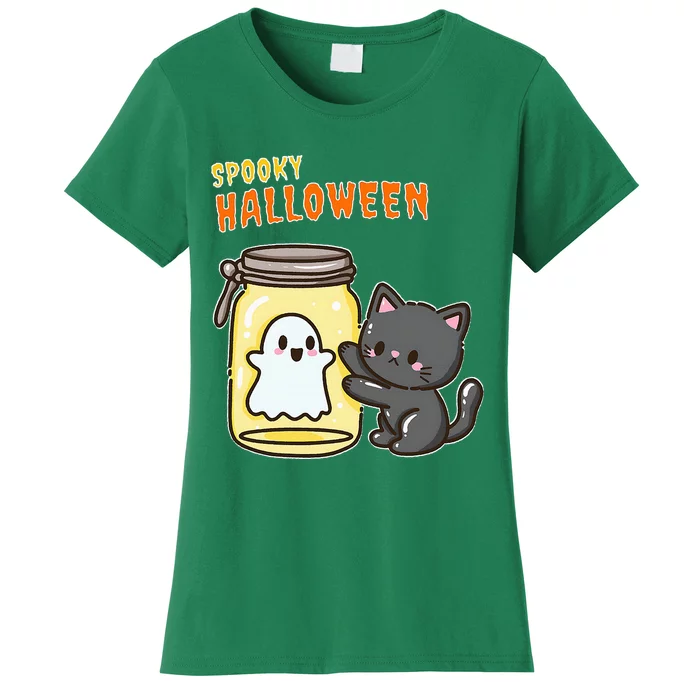 Spooky Happy Halloween Cat Women's T-Shirt