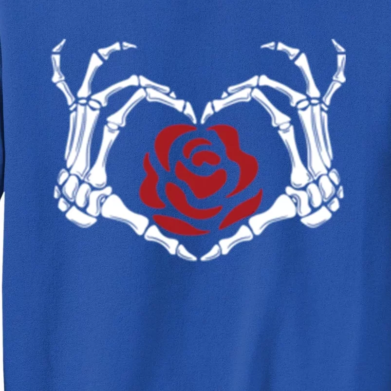 Skeleton Hand Heart Rose Cool Gift Halloween Costume Cute Gift Sweatshirt