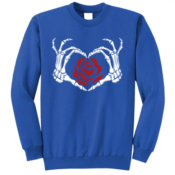 Skeleton Hand Heart Rose Cool Gift Halloween Costume Cute Gift Sweatshirt