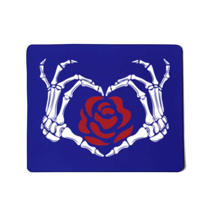 Skeleton Hand Heart Rose Cool Gift Halloween Costume Cute Gift Mousepad