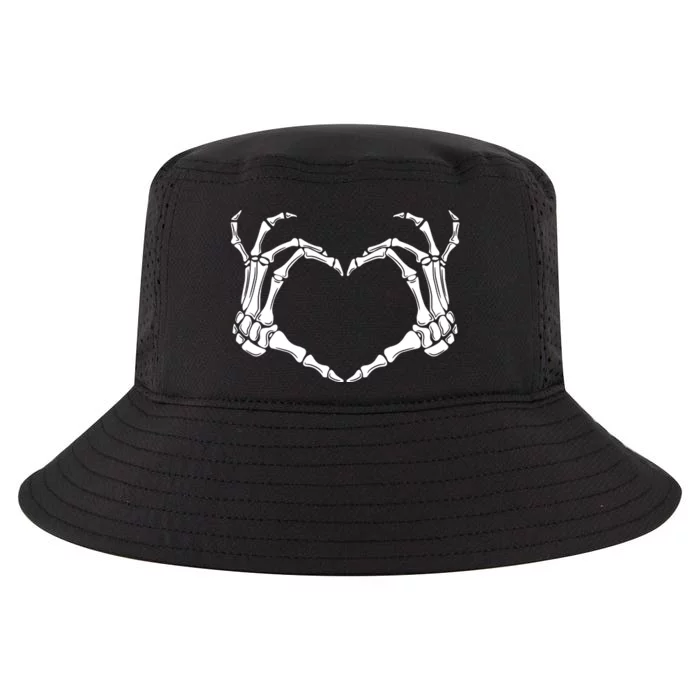 Skeleton Hand Heart Sign Funny Halloween Cool Comfort Performance Bucket Hat