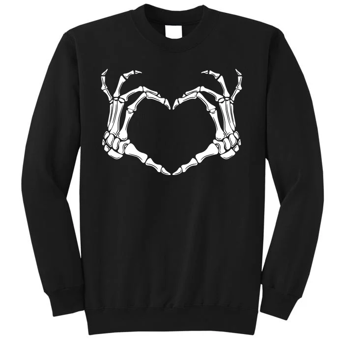 Skeleton Hand Heart Sign Funny Halloween Sweatshirt