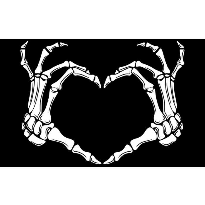 Skeleton Hand Heart Sign Funny Halloween Bumper Sticker