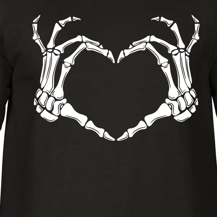 Skeleton Hand Heart Sign Funny Halloween Comfort Colors T-Shirt