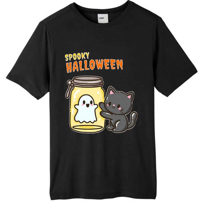 Spooky Happy Halloween Cat ChromaSoft Performance T-Shirt