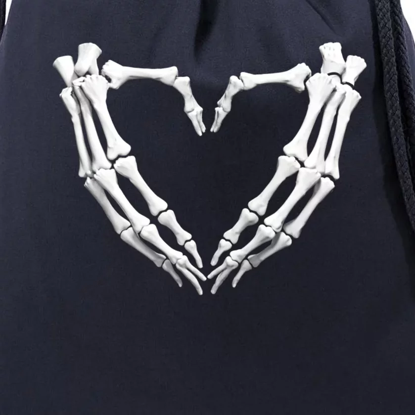 Skeleton Hands Heart Bones Halloween Costume Spooky Great Gift Drawstring Bag