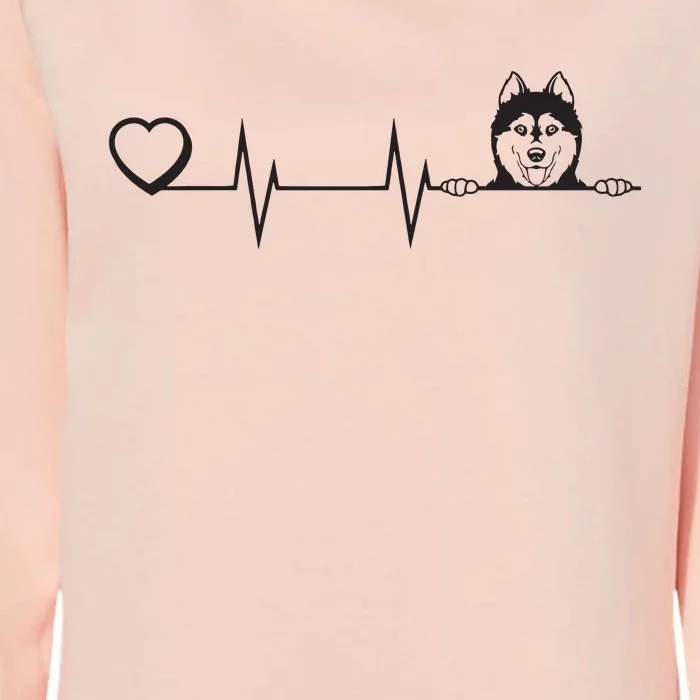 Siberian Husky Heartbeat Dog Breed Husky Heart Womens California Wash Sweatshirt