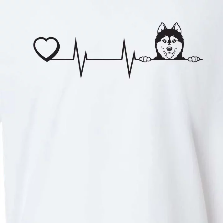 Siberian Husky Heartbeat Dog Breed Husky Heart Sueded Cloud Jersey T-Shirt