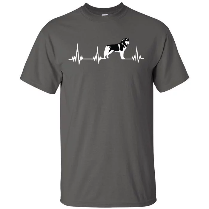 Siberian Husky Heartbeat Gift For Men Women Boy Girl Tall T-Shirt