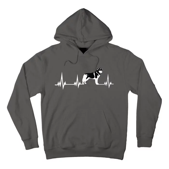 Siberian Husky Heartbeat Gift For Men Women Boy Girl Tall Hoodie