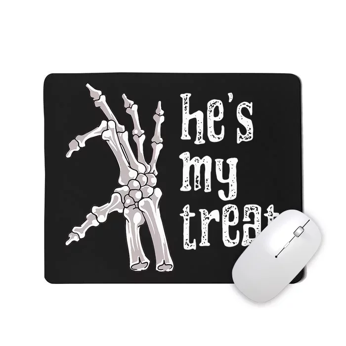 Skeleton Heart Halloween Matching Couples His And Hers Pjs Mousepad