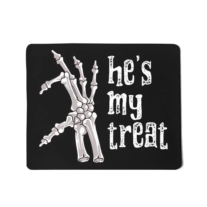 Skeleton Heart Halloween Matching Couples His And Hers Pjs Mousepad