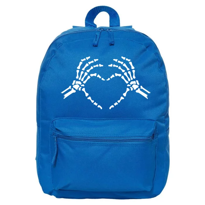 Skeleton Hands Heart Shape Cool Gift 16 in Basic Backpack