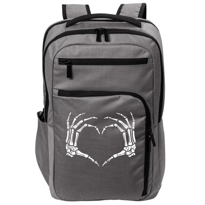 Skeleton Hands Heart Sign Retro Halloween Costume Impact Tech Backpack