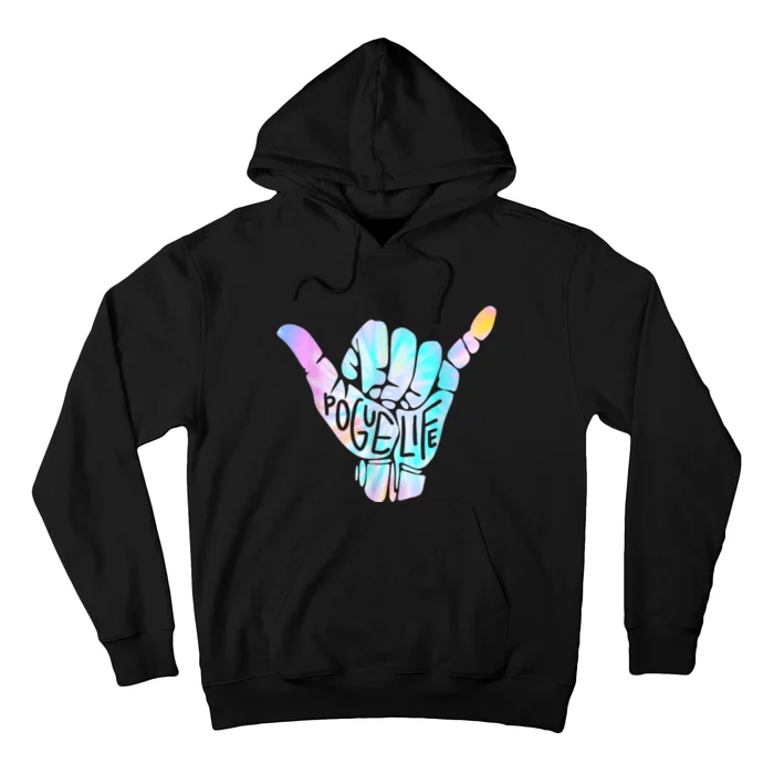 Shaka Hand Hang Loose Tie Dye Pattern Hoodie