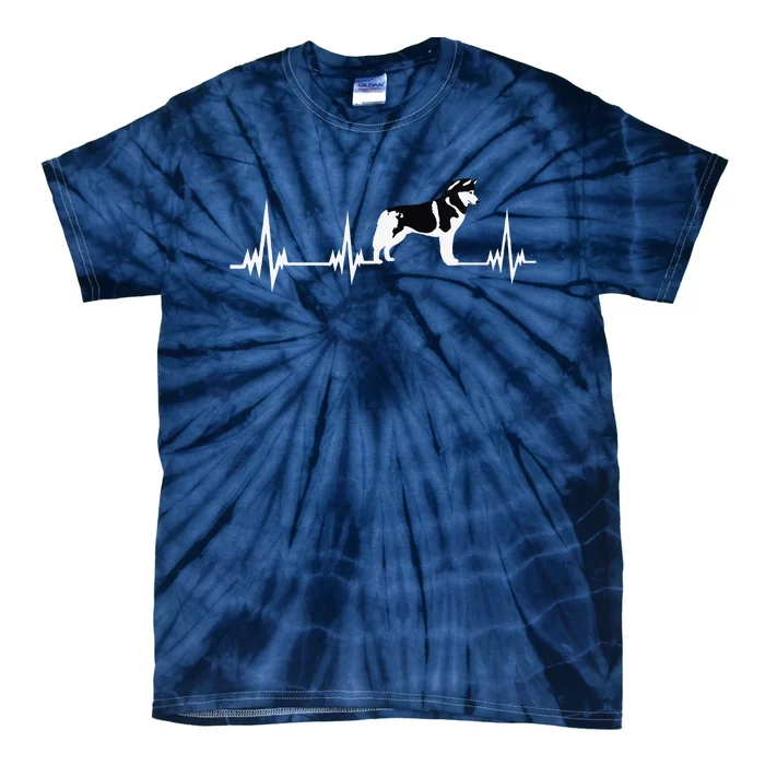 Siberian Husky Heartbeat Gift For Women Tie-Dye T-Shirt