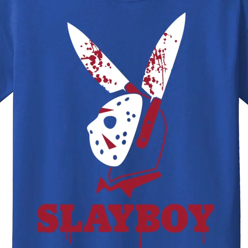 Scary Halloween Horror Slay Hockey Mask Parody Cute Gift Kids T-Shirt