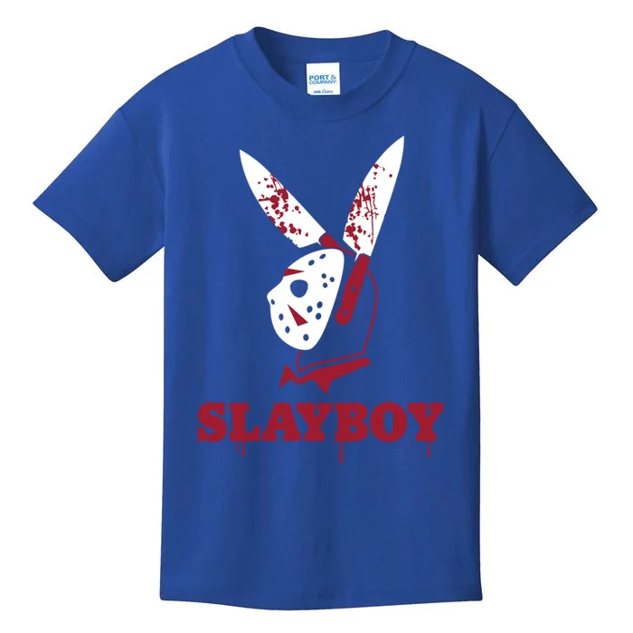 Scary Halloween Horror Slay Hockey Mask Parody Cute Gift Kids T-Shirt