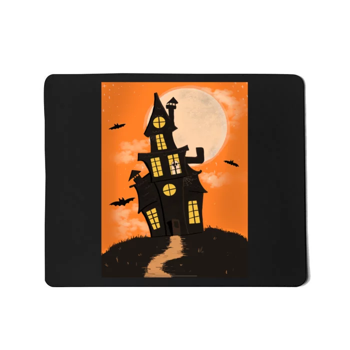 Spooky Halloween Haunted House Mousepad