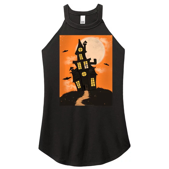 Spooky Halloween Haunted House Women’s Perfect Tri Rocker Tank